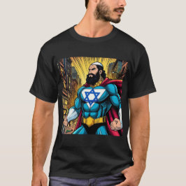 Camiseta Homem-judeu forte - Lutador-super-herói de Israel