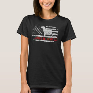 Camiseta Homem Labrador Retriever Pai Distressed Bandeira A
