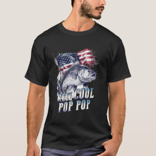 Camiseta Homem Legal Pop pop Bandeira Americana Pescaria Pa