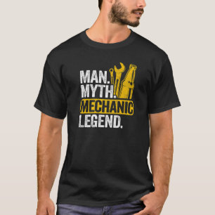 Camiseta Homem Lenda Mecânico Mito Cara do Carro Garagem Pa