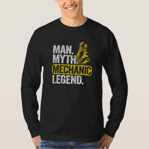 Camiseta Homem Lenda Mecânico Mito Cara do Carro Garagem Pa