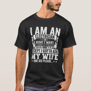 Camiseta Homem-liga elétrico de Pai eletricista para homem