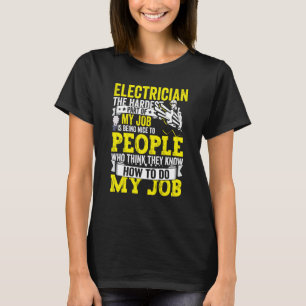Camiseta Homem-liga elétrico de Pai eletricista para homem
