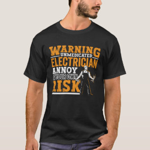 Camiseta Homem-liga elétrico de Pai eletricista para homem