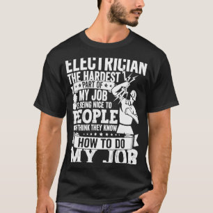Camiseta Homem-liga elétrico Pai eletricista para homem 1