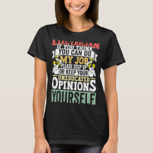 Camiseta Homem-liga elétrico Pai eletricista para homem 1