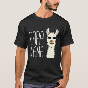 Camiseta Homem Lindo Papai Lhama com Óculos de Sol Amante d
