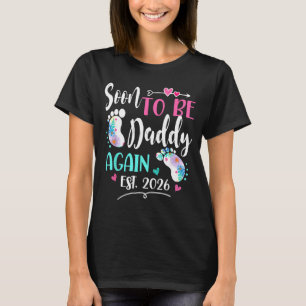 Camiseta Homem logo em breve papai de novo 2026 dia das mãe
