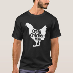 Camiseta Homem Louco De Frango / Melhor Fazenda De Frango /