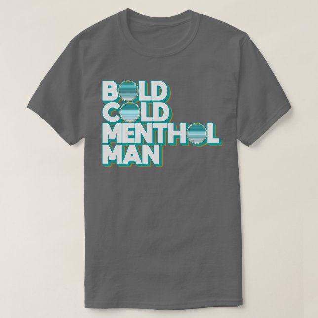Camiseta Homem-mentol frio a frio (Frente do Design)