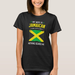 Camiseta Homem Minha Mulher É Jamaicana Nada Me Assusta  Ja