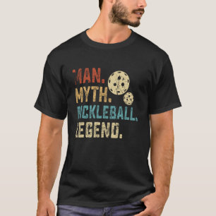 Camiseta Homem Mito Lenda de Pickleball Retro Vintage 1