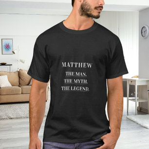 Camiseta Homem mito lenda nome diversão