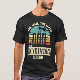 Camiseta Homem Mito Lenda Pai Paraquedismo