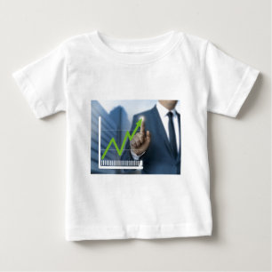 Camiseta Homem mostrando o conceito de tela de toque do pre