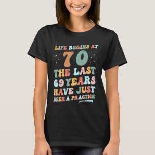 Camiseta Homem-Mulher 2023, 70, Groovy Life começa em 70y
