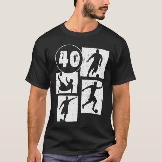 Camiseta Homem Mulher Jogador de Futebol de 40 anos de idad