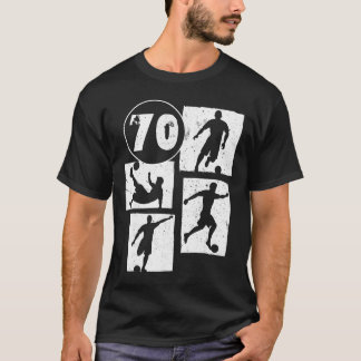 Camiseta Homem Mulher Jogador de Futebol de 70 Anos de Idad