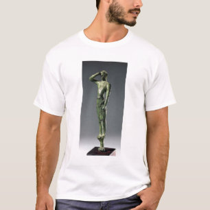 Camiseta Homem na oração, escultura de bronze grega arcai