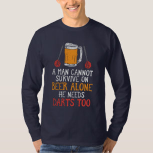 Camiseta Homem não pode sobreviver apenas à cerveja