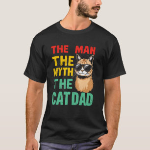 Camiseta Homem o Mito O Gato Pai Piada Gatos Amante Papai D