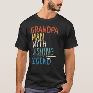 Camiseta Homem Orgulhoso Avô A Lenda Da Pesca Vintage Amer