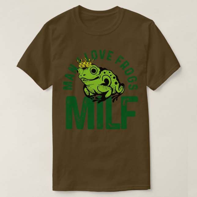 Camiseta Homem original do MILF eu amo sapos (Frente do Design)