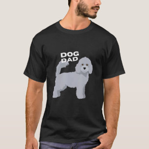 Camiseta Homem Pai Cachorro Poodle Cinza Masculino