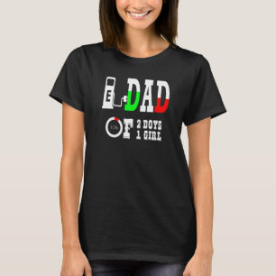 Camiseta Homem PAI de 2 Meninos 1 menina pai ou avô de 3 c