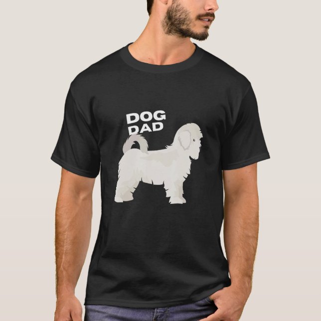 Camiseta Homem-Pai de Cachorro Maltês (Frente)