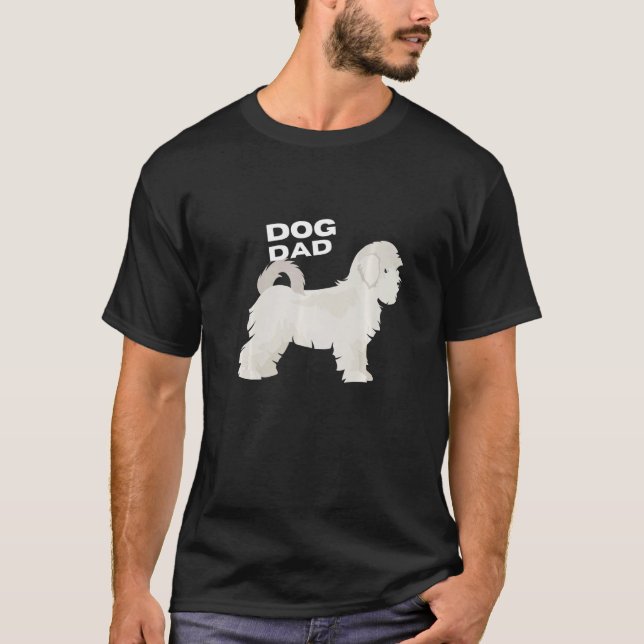 Camiseta Homem-Pai de Cachorro Maltês (Frente)