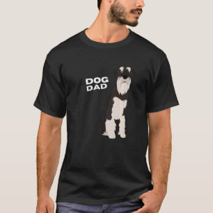 Camiseta Homem-Pai de Cachorro Negro e Branco