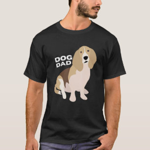 Camiseta Homem-Pai de Cachorro Negro e Branco