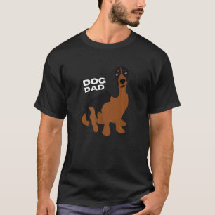 Camiseta Homem-Pai de Cachorro Negro e Cachorro Castanho