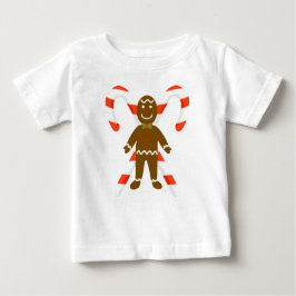Camiseta Homem-Pão-Gingerido com Camisa-T de Candy Cane Tod