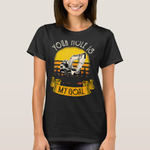 Camiseta Homem para escavador no estaleiro