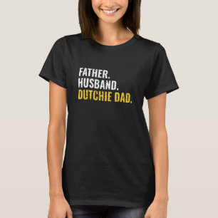 Camiseta Homem Pastor Holandês Cachorro Pai Marido Dutchie
