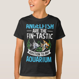 Camiseta Homem peixe anjo fofo dono aquário amante de peixe
