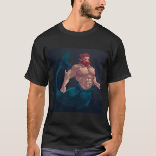 Camiseta homem-peixe ruivo