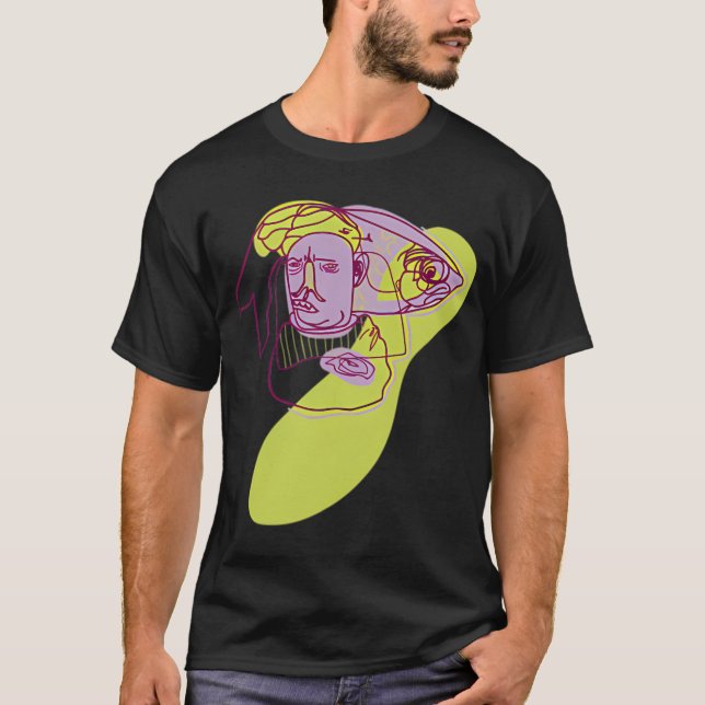 Camiseta Homem Peixe Violeta (Frente)