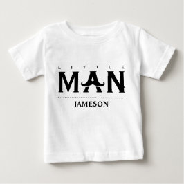Camiseta Homem Pequeno Engraçado Bigode de Nome Personaliza