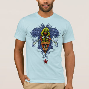 Camiseta Homem pequeno no barco