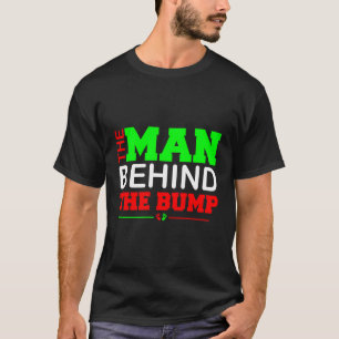 Camiseta Homem Por Trás De Bump Engraçado Gravidez De Natal