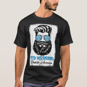 Camiseta Homem portador T1d Guerreiro Tipo 1 Sensibilização
