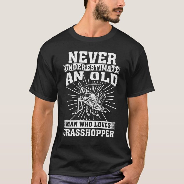 Camiseta Homem que ama gafanhoto (Frente)