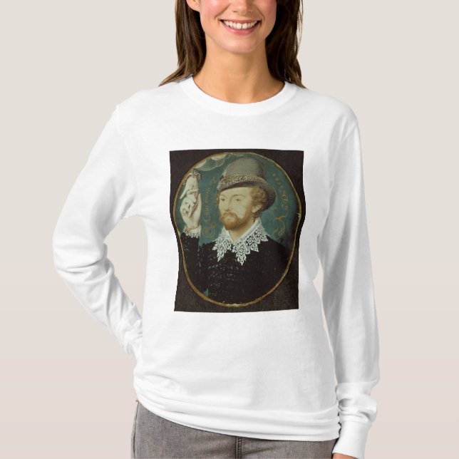 Camiseta Homem que clasping a mão de uma nuvem (Frente)