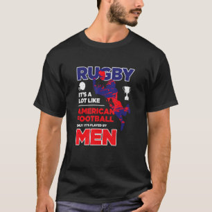 Camiseta Homem que Pega no Rugby Americano P