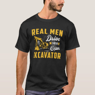 Camiseta Homem Real Conduz Trabalhador de Construção