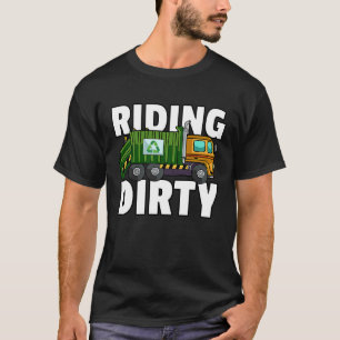 Camiseta Homem-Reciclagem de Caminhão no Dia Sujo do Lixo