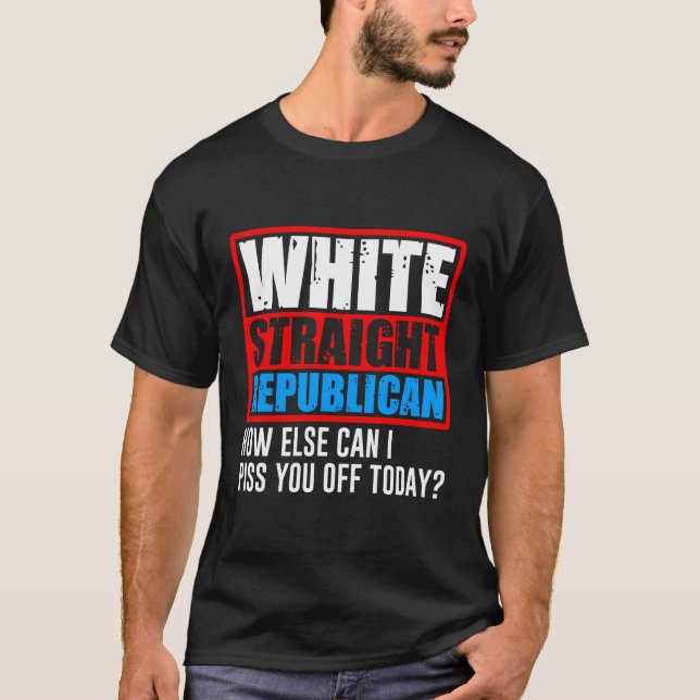Camiseta Homem Republicano Hetero Branco (Frente)